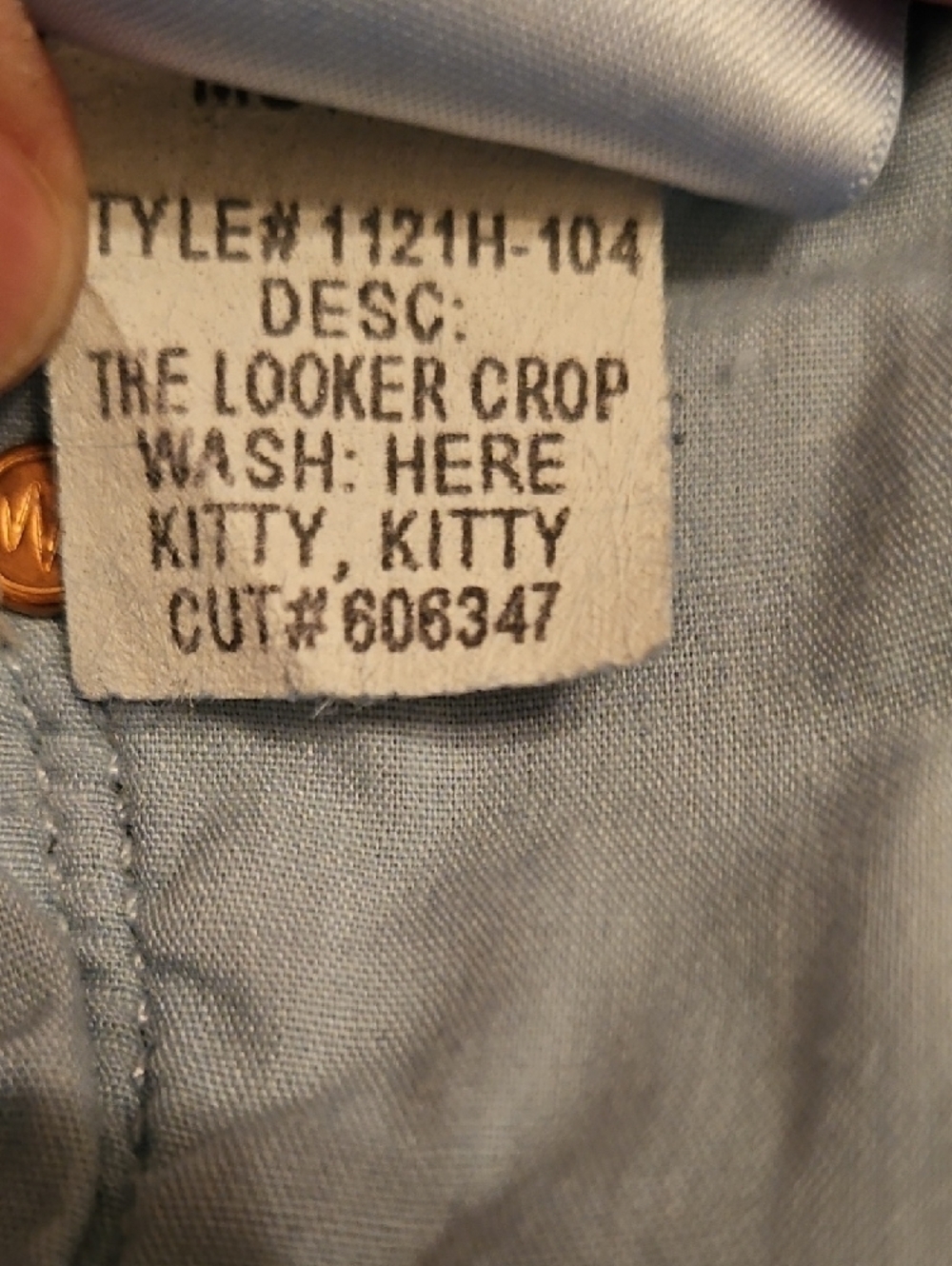MOTHER- The Looker Crop (Here Kitty Kitty Wash) - Size 26 - Picture 10 of 10